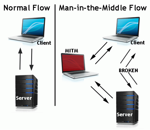 Man-in-the-Middle data flow